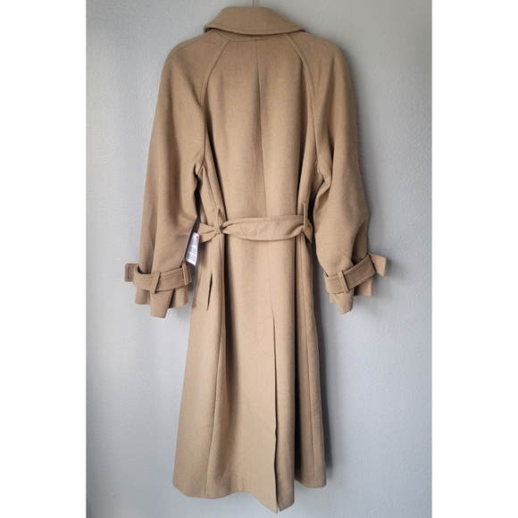 NWT Topshop Button Front Belted Longline Trench Coat Size XSmall (0-2) In Camel - Picture 11 of 16